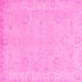 Square Abstract Pink Modern Rug, abs2856pnk