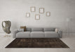 Machine Washable Persian Brown Bohemian Rug in a Living Room,, wshabs2857brn