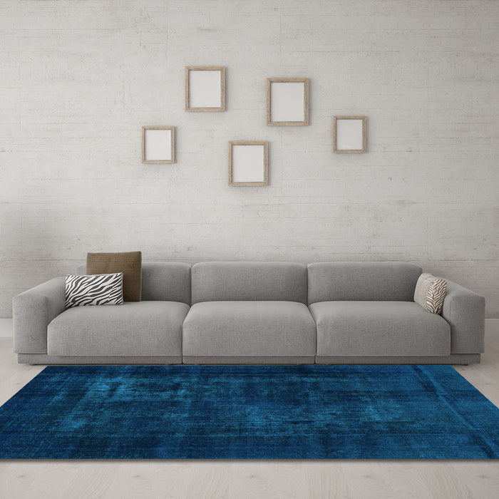 Machine Washable Persian Light Blue Bohemian Rug in a Living Room, wshabs2857lblu