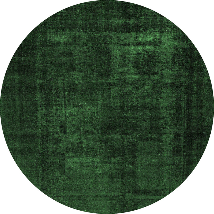 Round Persian Emerald Green Bohemian Rug, abs2857emgrn