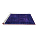 Sideview of Machine Washable Persian Purple Bohemian Area Rugs, wshabs2857pur