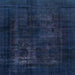 Square Abstract Blue Persian Rug, abs2857