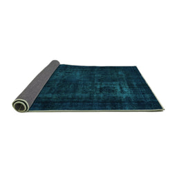 Sideview of Persian Turquoise Bohemian Rug, abs2857turq