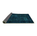 Sideview of Persian Turquoise Bohemian Rug, abs2857turq