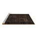 Sideview of Machine Washable Persian Brown Bohemian Rug, wshabs2857brn