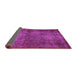 Sideview of Abstract Purple Modern Rug, abs2858pur