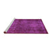 Sideview of Machine Washable Abstract Purple Modern Area Rugs, wshabs2858pur