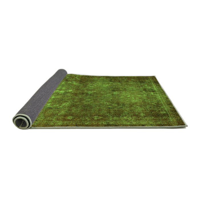 Sideview of Abstract Green Modern Rug, abs2858grn
