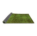 Sideview of Abstract Green Modern Rug, abs2858grn