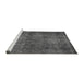 Sideview of Machine Washable Abstract Gray Modern Rug, wshabs2858gry