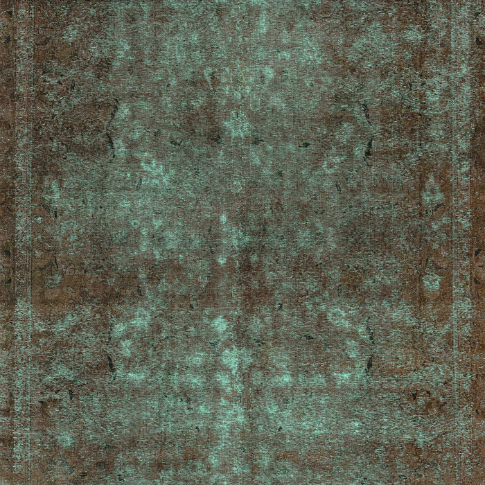 Machine Washable Abstract Turquoise Modern Area Rugs, wshabs2858turq
