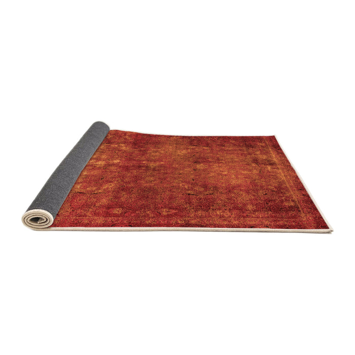 Sideview of Abstract Orange Modern Rug, abs2858org