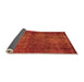 Sideview of Abstract Orange Modern Rug, abs2858org