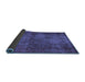 Sideview of Abstract Blue Modern Rug, abs2858blu