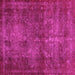 Square Abstract Pink Modern Rug, abs2858pnk