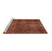 Sideview of Machine Washable Abstract Brown Modern Rug, wshabs2858brn