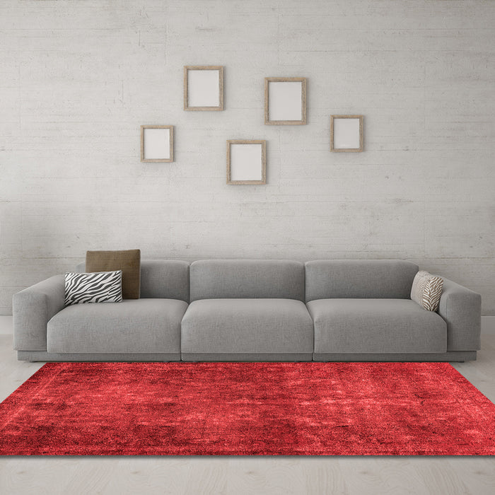 Modern Red Washable Rugs