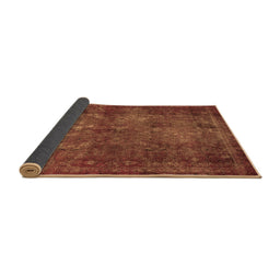 Sideview of Abstract Brown Modern Rug, abs2858brn