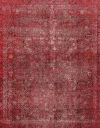 Machine Washable Abstract Red Rug, wshabs2858