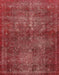 Machine Washable Abstract Red Rug, wshabs2858