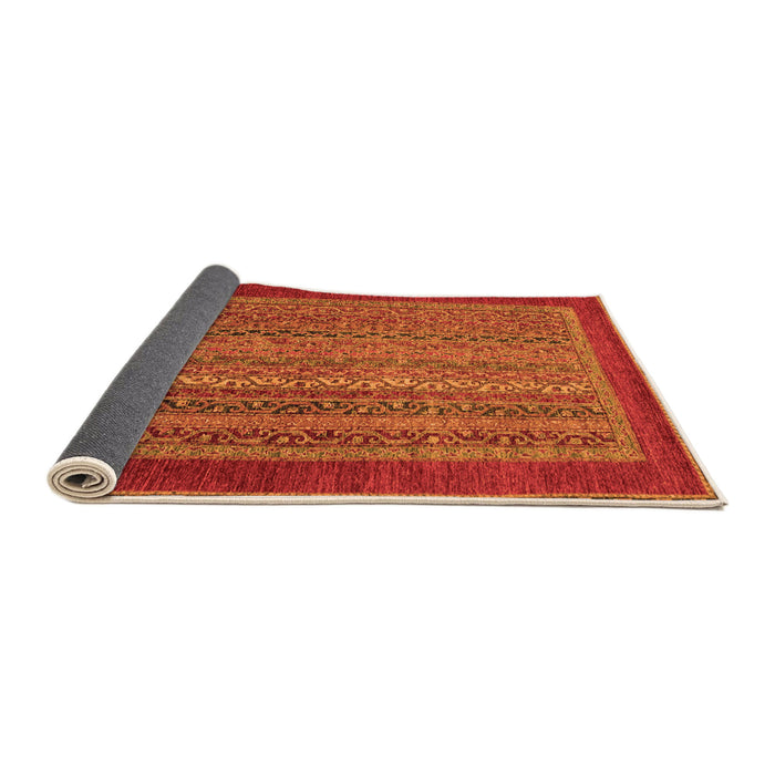 Sideview of Abstract Orange Modern Rug, abs2859org