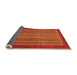 Sideview of Abstract Orange Modern Rug, abs2859org