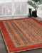 Machine Washable Abstract Red Rug in a Family Room, wshabs2859