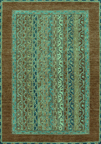 Abstract Turquoise Modern Rug, abs2859turq