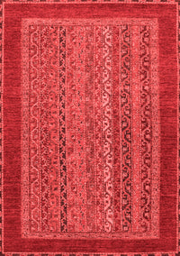 Abstract Red Modern Rug, abs2859red