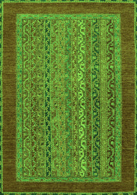 Abstract Green Modern Rug, abs2859grn