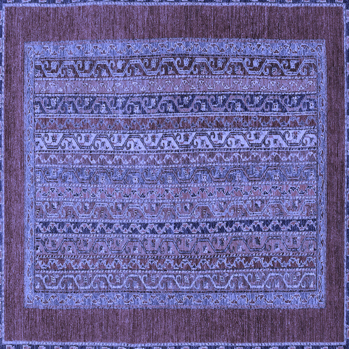 Square Machine Washable Abstract Blue Modern Rug, wshabs2859blu