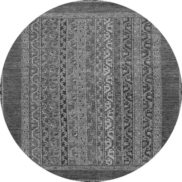 Round Machine Washable Abstract Gray Modern Rug, wshabs2859gry