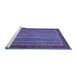 Sideview of Machine Washable Abstract Blue Modern Rug, wshabs2859blu