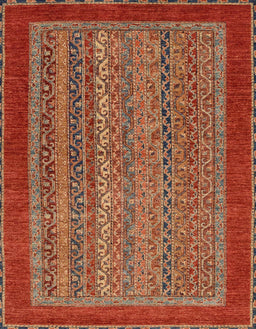 Abstract Red Modern Rug, abs2859