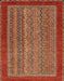 Abstract Red Modern Rug, abs2859