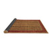 Sideview of Abstract Brown Modern Rug, abs2859brn