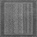 Square Abstract Gray Modern Rug, abs2859gry