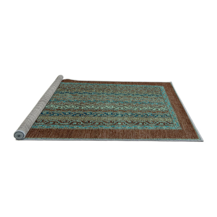Sideview of Machine Washable Abstract Light Blue Modern Rug, wshabs2859lblu