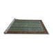 Sideview of Machine Washable Abstract Light Blue Modern Rug, wshabs2859lblu