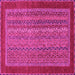 Square Abstract Pink Modern Rug, abs2859pnk