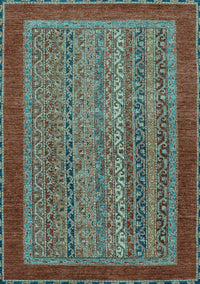 Abstract Light Blue Modern Rug, abs2859lblu