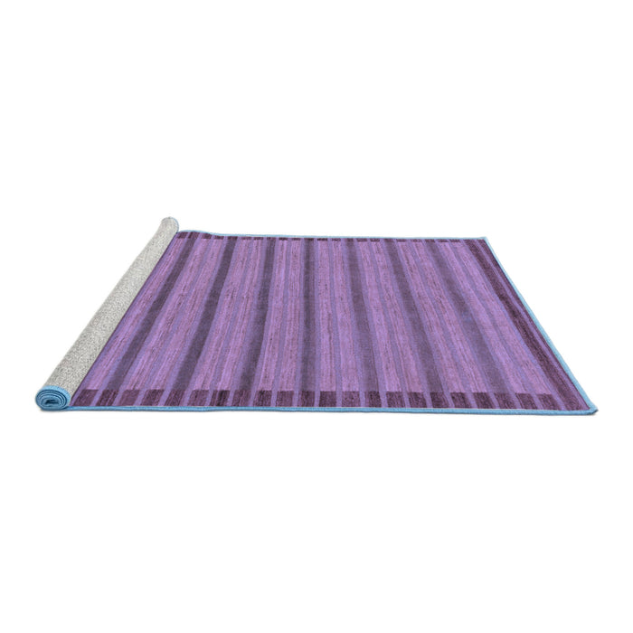 Sideview of Machine Washable Oriental Blue Modern Rug, wshabs285blu