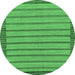 Round Oriental Emerald Green Modern Rug, abs285emgrn