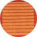 Round Machine Washable Oriental Orange Modern Area Rugs, wshabs285org