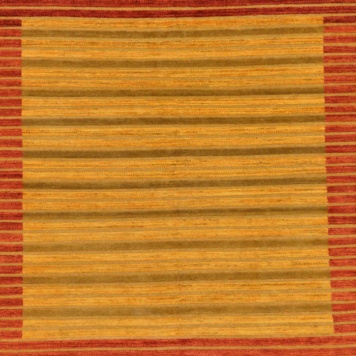 Square Abstract Orange Red Oriental Rug, abs285