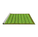 Sideview of Machine Washable Oriental Green Modern Area Rugs, wshabs285grn