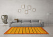 Machine Washable Oriental Yellow Modern Rug in a Living Room, wshabs285yw