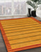 Abstract Orange Red Oriental Rug in Family Room, abs285