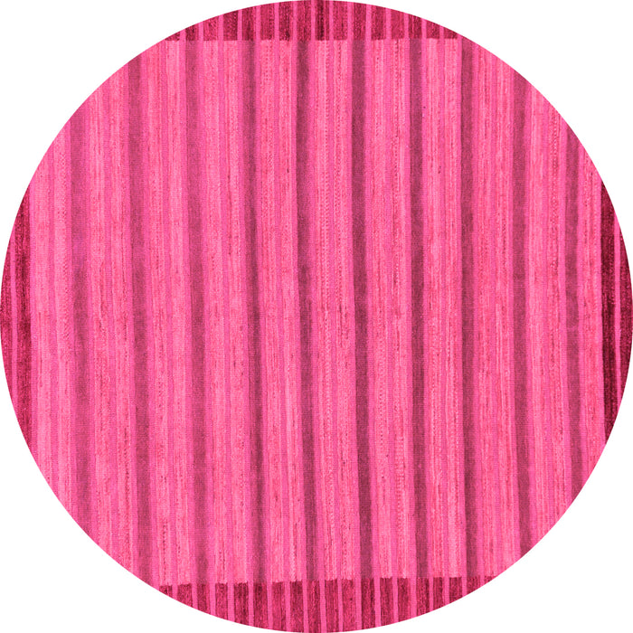 Round Oriental Pink Modern Rug, abs285pnk