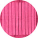 Round Oriental Pink Modern Rug, abs285pnk